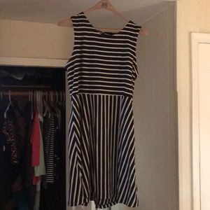 Black and Cream Striped Dress